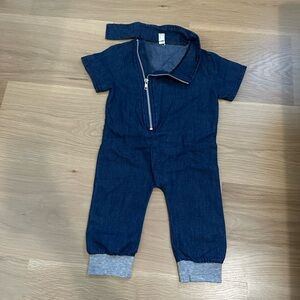 Nendu idea vogue vision ingenuous Denim Baby Jumpsuit with Zipper
